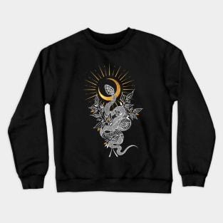 Snake Crescent Moon Crewneck Sweatshirt